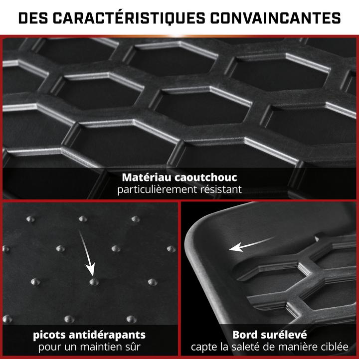 Actual product image Walser Rubber mats suitable for Citroen Jumper/Fiat Ducato, Peugeot Boxer, Opel Movano C (1 set of 3 doormats)