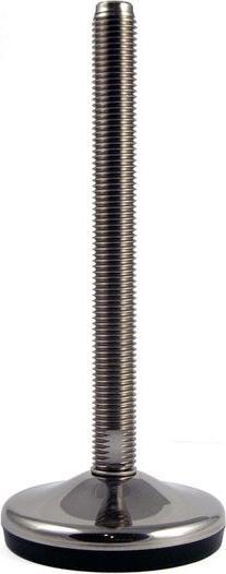 RS PRO Adjustable foot M8 up to 300kg x 50mm, tiltable up to 10° / rubber stainless steel, Ø 40mm x 76mm