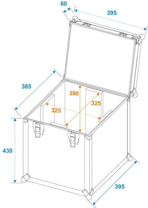 Actual product image Roadinger Flightcase 1x B-40 HCL/Laser (Accessories)