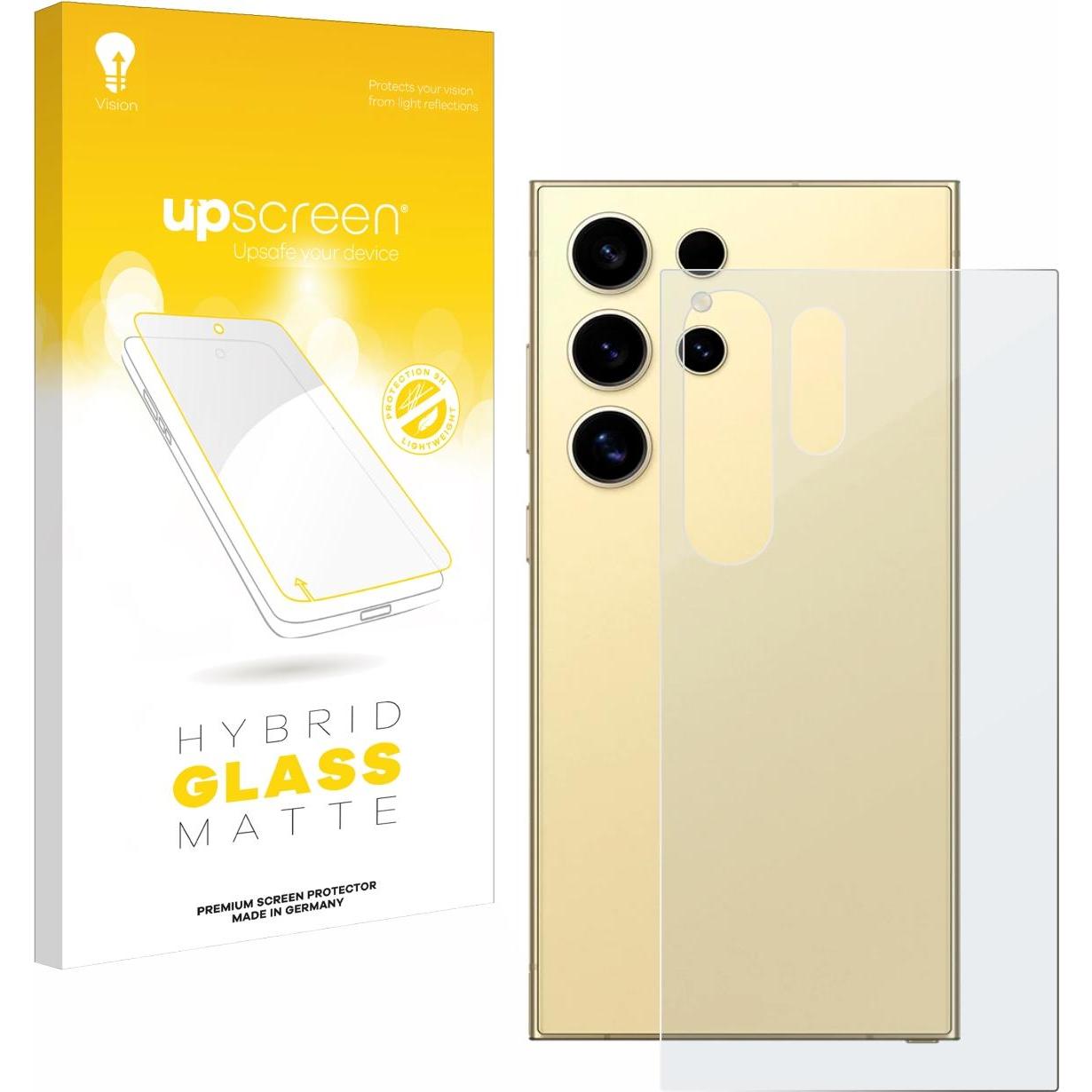 upscreen Reflection Shield Panzerglasfolie Matt (1 Stück, Samsung Galaxy S24 Ultra), Smartphone Schutzfolie, Grau