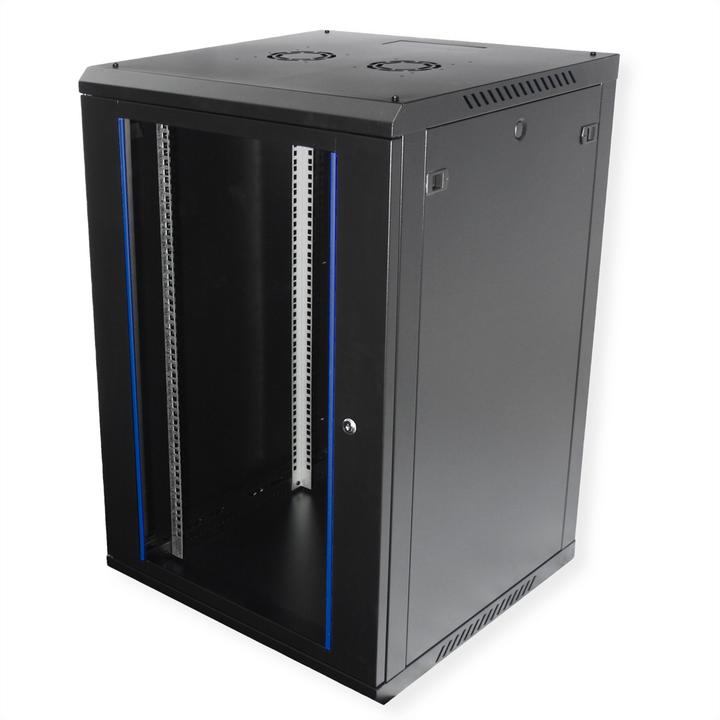 Produktbild Value 19-Zoll Wandgehäuse 18HE 600x600mm schwarz, Bausatz (18 HE, 19 Zoll Rack)