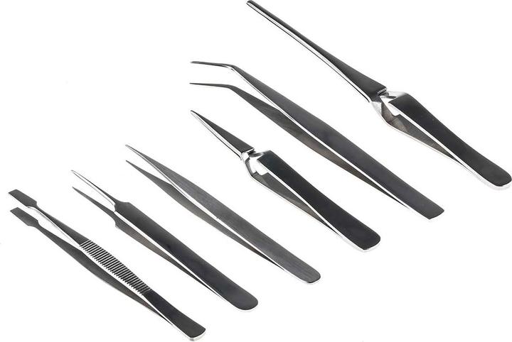 Actual product image RS PRO Kit of 6 Economy tweezers