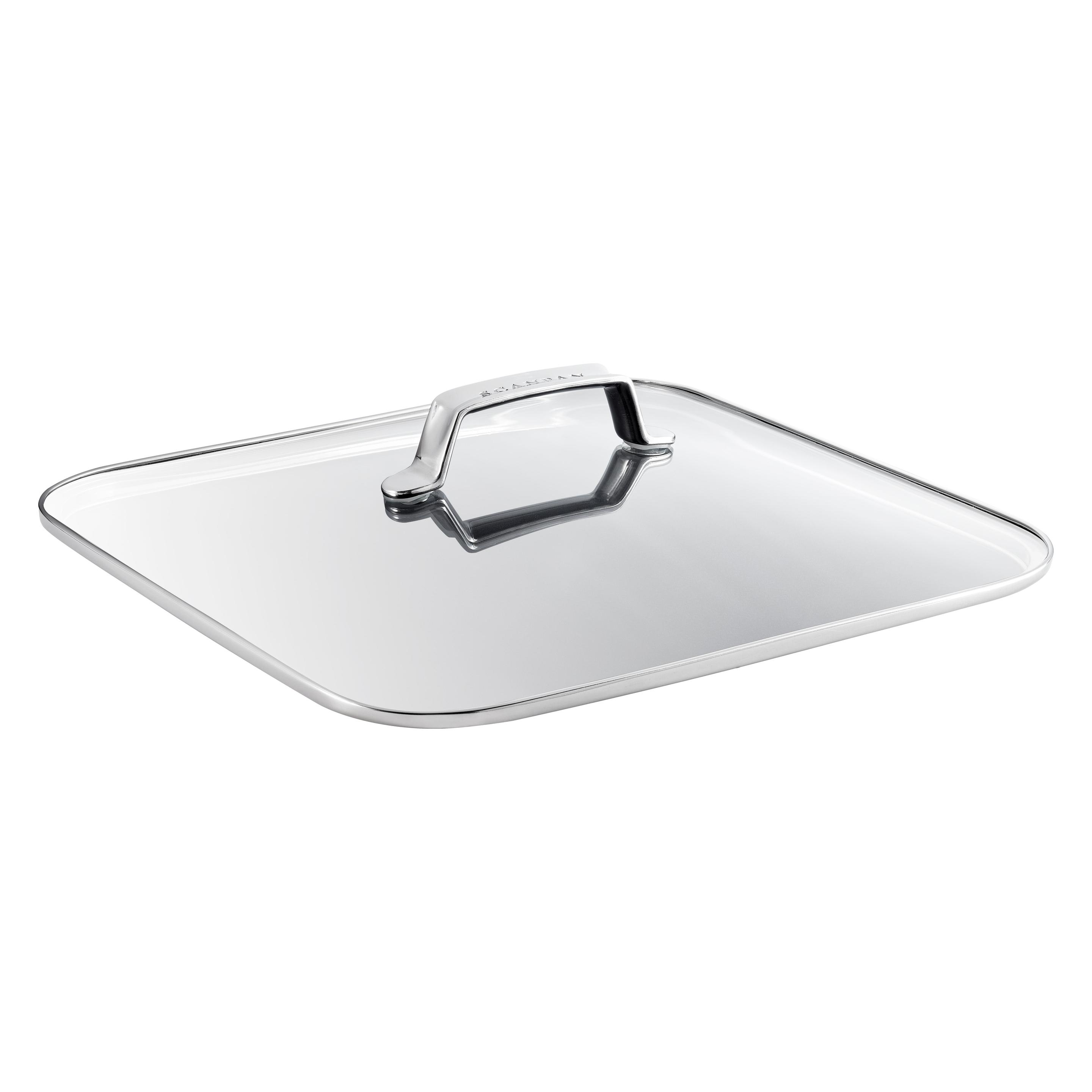 Scanpan Glazen Deksel 33 X 33 Cm Voor TechnIQ Serie, Pan Deksel, Zilver