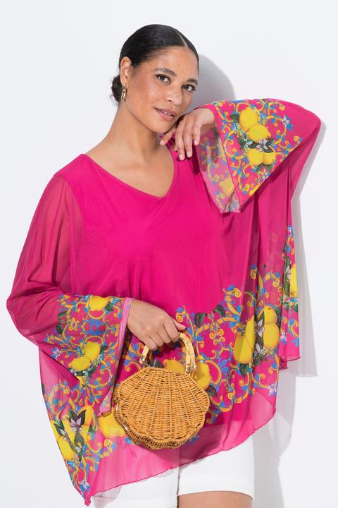 Produktbild Miamoda Meshbluse, oversized, Zitronen-Bordüre (54)