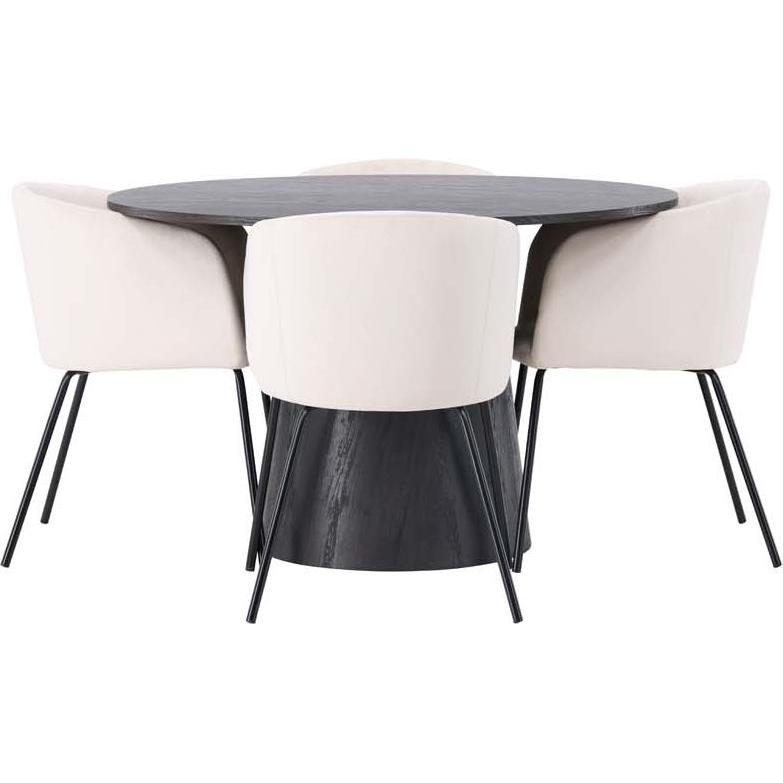Ebuy24, Esstisch, Essgruppe Lanzo 15 (5-teilig) (120 x 75 x 120 cm)