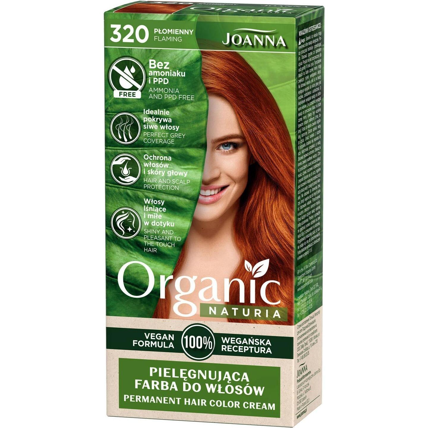 Joanna , Tinta Per Capelli, Naturia Tintura Organica Per Capelli Senza Ammoniaca E Ppd 320 Flame