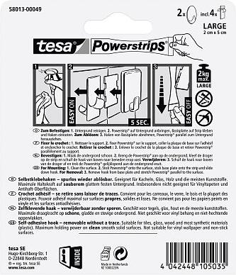 Produktbild tesa Powerstrips Haken LARGE oval