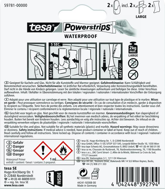 Immagine prodotto tesa Gancio impermeabile Powerstrips L