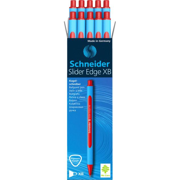 Thumbnail - Schneider, Schreibstifte, Kugelschreiber Slider Edge Extra Breit (XB), Rot, 10 Stück (Rot, 10 x)