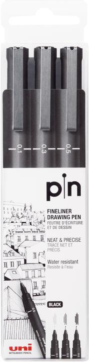 Immagine prodotto Uni-ball PIN - Fineliner (Nero, 3 x)