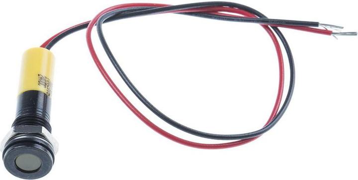 Produktbild RS PRO LED 8mm Chromblende 24Vdc Gelb +Kabel