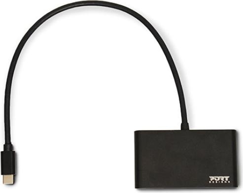 Actual product image Port Designs USB-C hub (USB-C, 3 Ports)