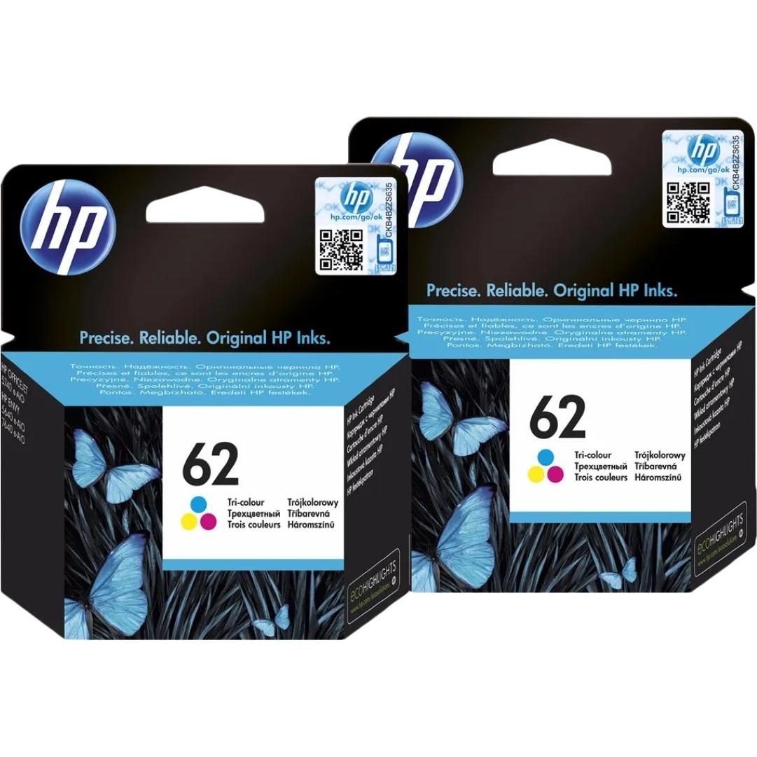 HP, Cartucce, 62 Cartridges Kleur Duo Pack