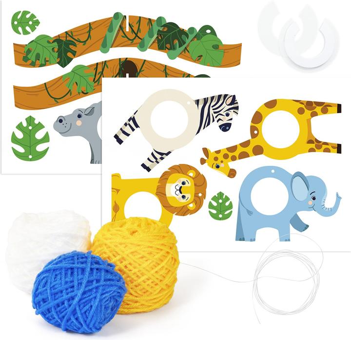Produktbild Avenue Mandarine Kreativbox, Pompons, Tiere der Savanne - Mehrfarbig