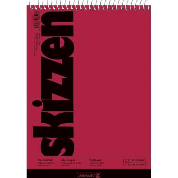 Brunnen, Heft + Block, Skizzenblock 17,0 x 24,0 cm (170 x 240 mm, Harter Einband)