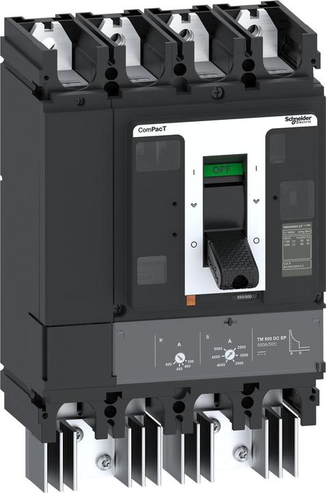 Actual product image Schneider ComPacT NSX500 TM DC EP circuit-breaker, 50kA/1500VDC, 4 poles, TM-DC EP trip unit 400A C50F4TM400D3