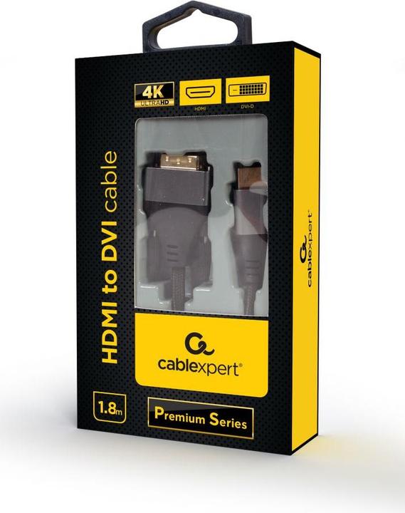 Produktbild Gembird CC-HDMI-DVI-4K-6 Videokabel-Adapter 1,8 m HDMI Typ A (Standard) Schwarz (1.80 m)