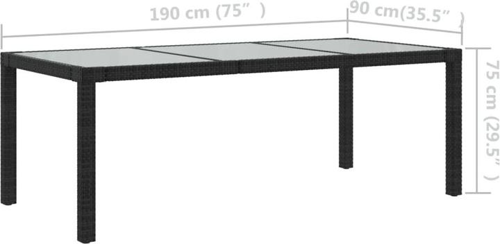 Produktbild vidaXL Garten-Essgruppe (190 x 90 x 75 cm)