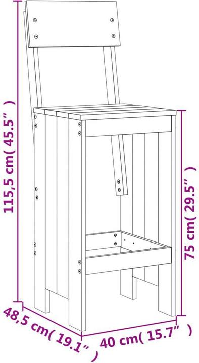 Produktbild vidaXL Barhocker