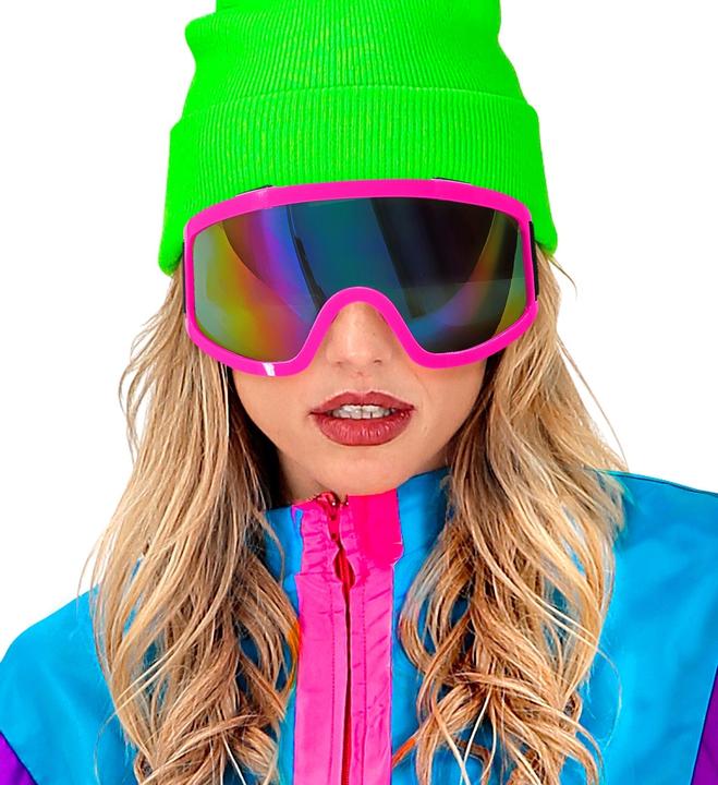Image du produit Widmann Lunettes de ski rose fluo années 80