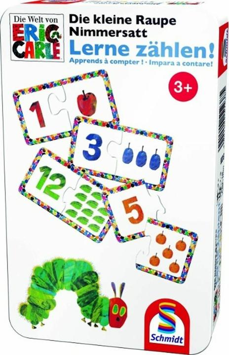 Productafbeelding Schmidt Spiele Het Rupsje Nooitgenoeg leert tellen (Duits, Frans, Italiaans, 3 Jaren)