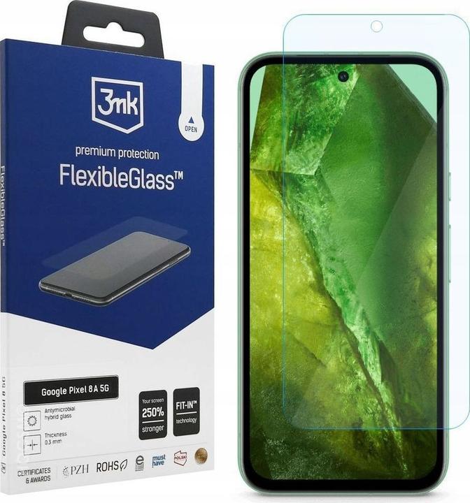 Actual product image 3MK FlexibleGlass Google Pixel 8A 5G Szkło Hybrydowe (Google Pixel 8a)