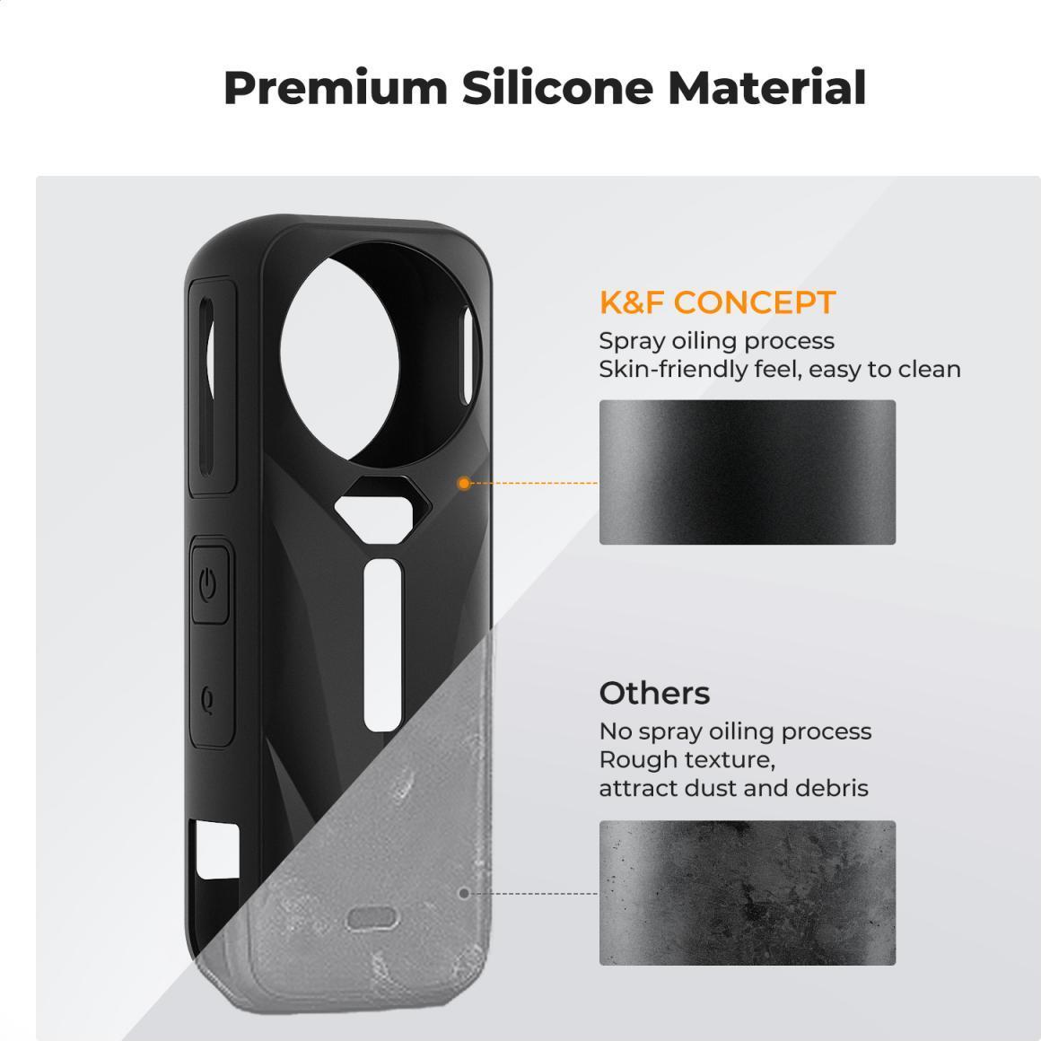 K&F Concept Silicone Protective Case for Insta360 X5, Accessori action cam