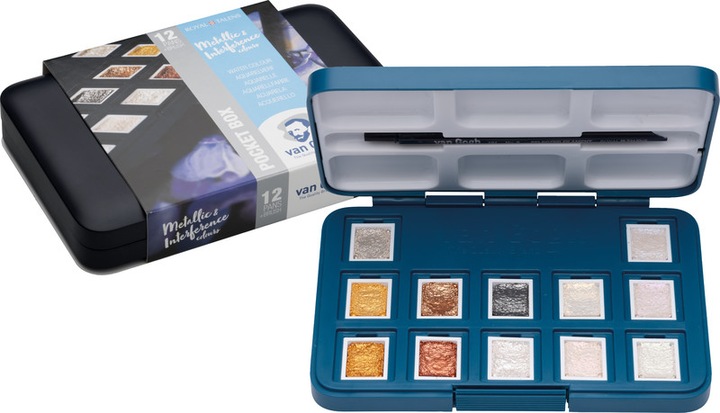 Image du produit Van Gogh Aquarell Pocketbox Metallic 12 (Multicolore)