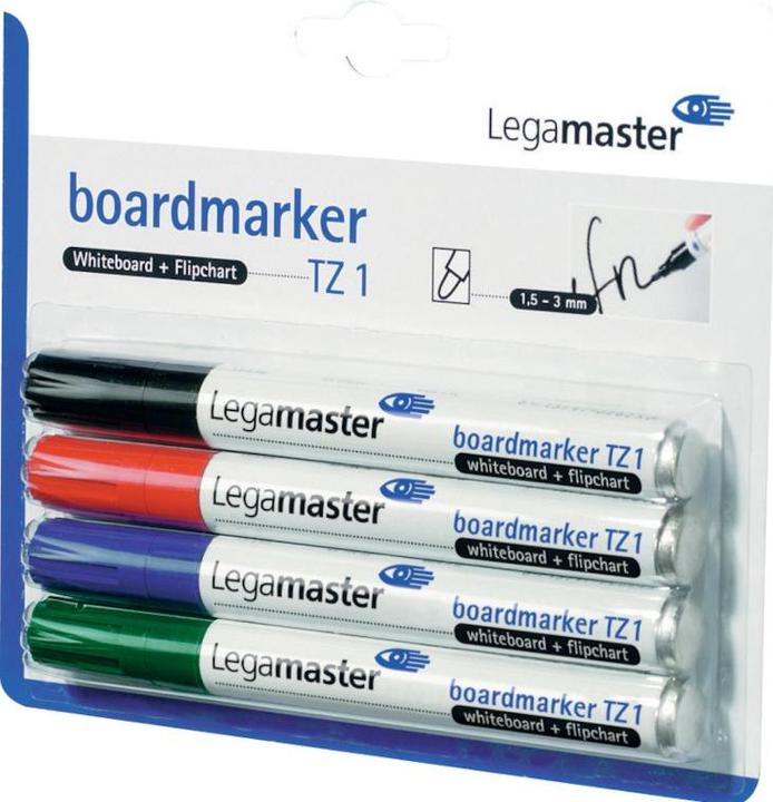 Legamaster Boardmarker (Mehrfarbig, 3 mm, 4 x)