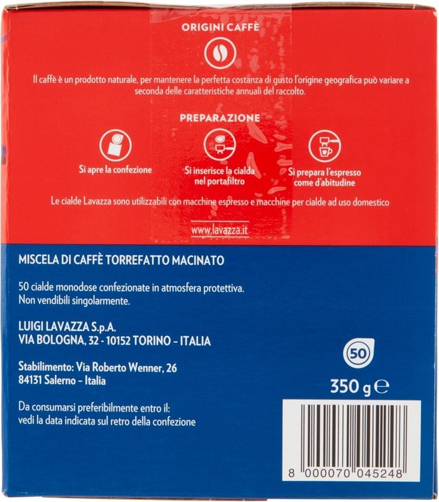 Actual product image Lavazza Crema e Gusto Classico (50 x Port.)