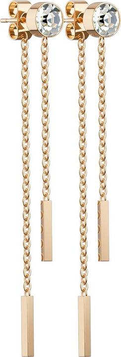 Image du produit Star Piercing Boucles d'oreilles en or rose avec cristal et pendentif (sans laiton, Acier chirurgical 316L)