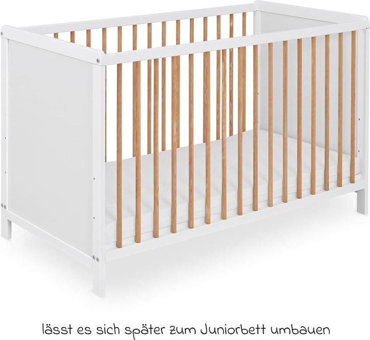 jonka Gitterbetten Babybett und Kinderbett Finn 60 x 120 cm (60 x 120 cm)