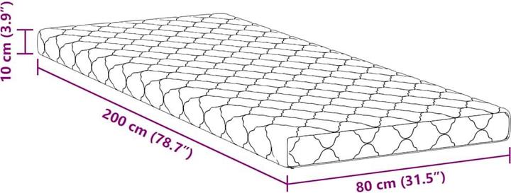 Actual product image vidaXL Schaumstoffmatratze (Foam core, 80 x 200 cm)