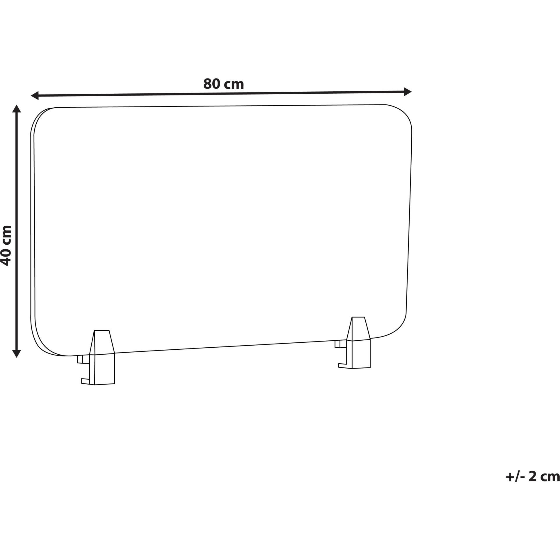 Thumbnail - Beliani, Trennwand, Schreibtischtrennwand beige 80 x 40 cm WALLY