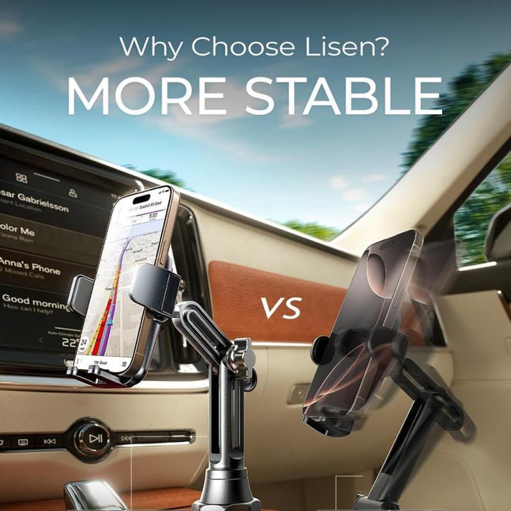 Actual product image Lisen Car Holder 4.5inch - 12.9inch, Black