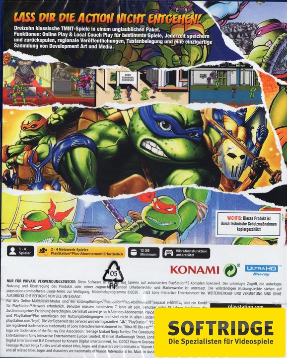 Actual product image Konami TMNT - The Cowabunga Collection (D) (PS5, DE)