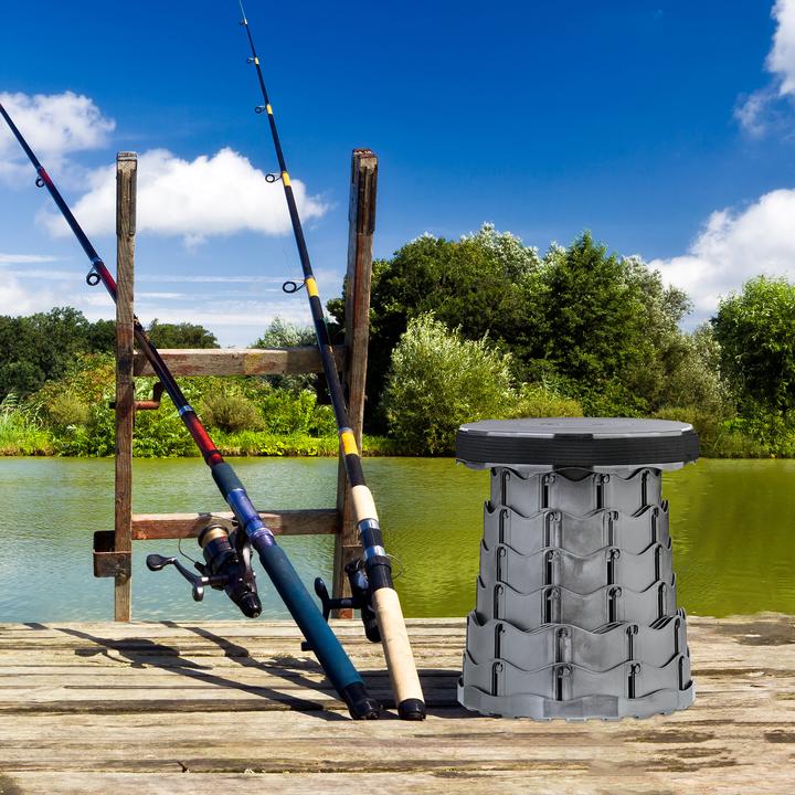 Actual product image Relaxdays telescopic stool
