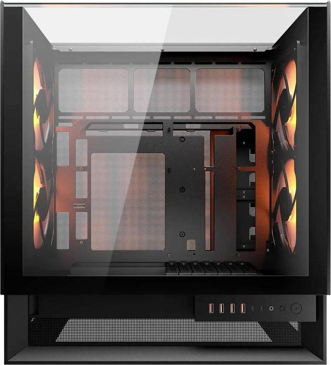 Actual product image Cougar Gehäuse Midi-Tower OmnyX, ARGB, Schwarz (mATX, Mini-ITX, ATX)