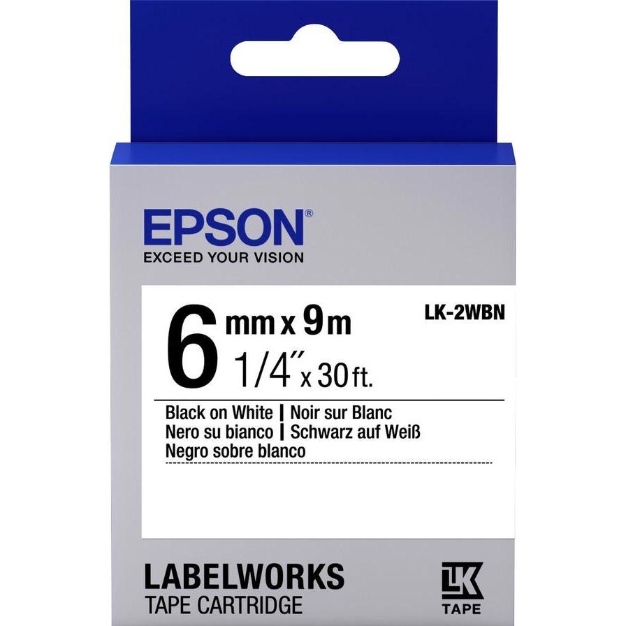 Thumbnail - Epson, Beschriftungsband, Etikettenkassette Lk-2wbn (0.60 cm, Schwarz)