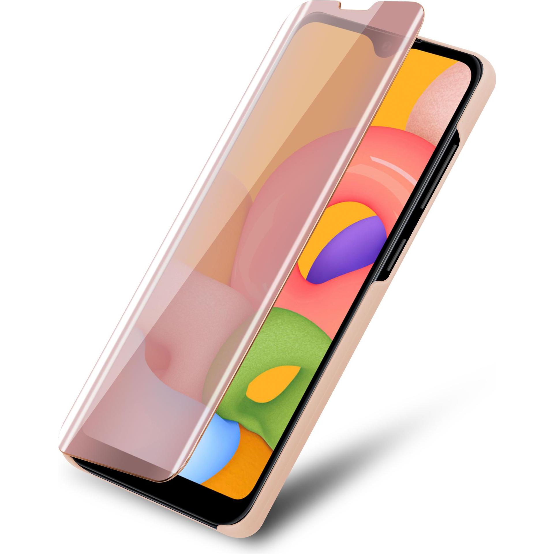 Thumbnail - Cadorabo Book Smart View Spiegel Cover (Samsung Galaxy A01), Smartphone Hülle, Pink