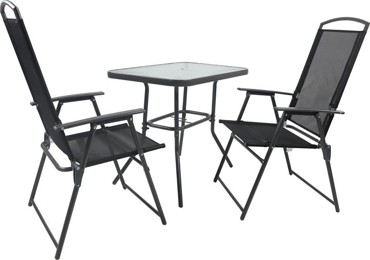 Actual product image VCM 3-piece garden seating set garden furniture with table chairs (80 x 55 x 70 cm)