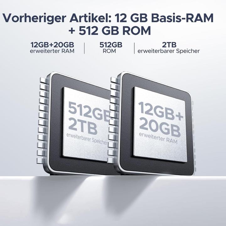 Immagine prodotto Doogee V40 (512 GB, Argento, Rosso, 6.78", Doppia SIM, 5G)