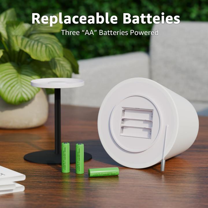 Produktbild Alopini LED Aussentischlampe mit 8 Farben Schnurlose Lampe Tischlampe für Garten Schlafzimmer Camping im