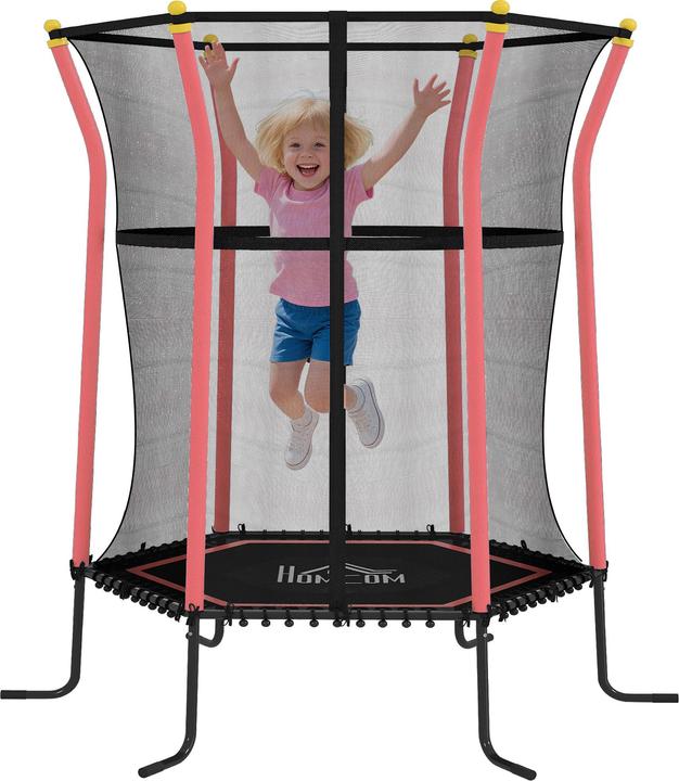 Image du produit Homcom Kindertrampolin Stahl, Kunststoff Rot (163.50 cm)