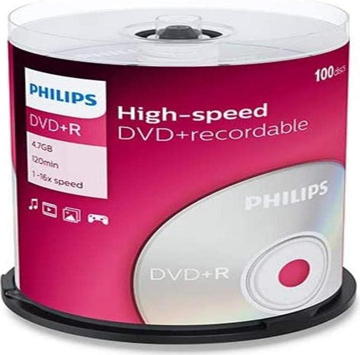 Image du produit Philips 1x100 DVD+R 4,7GB 16x SP (100 x)