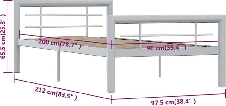 Produktbild vidaXL Bettgestell (90 x 200 cm)