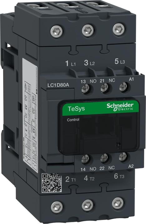 Produktbild Schneider Electric LC1D80AR7 LC1D 3p +1S+1Ö 37 kW 80 A 400 V AC3 Spul Leistungsschütz