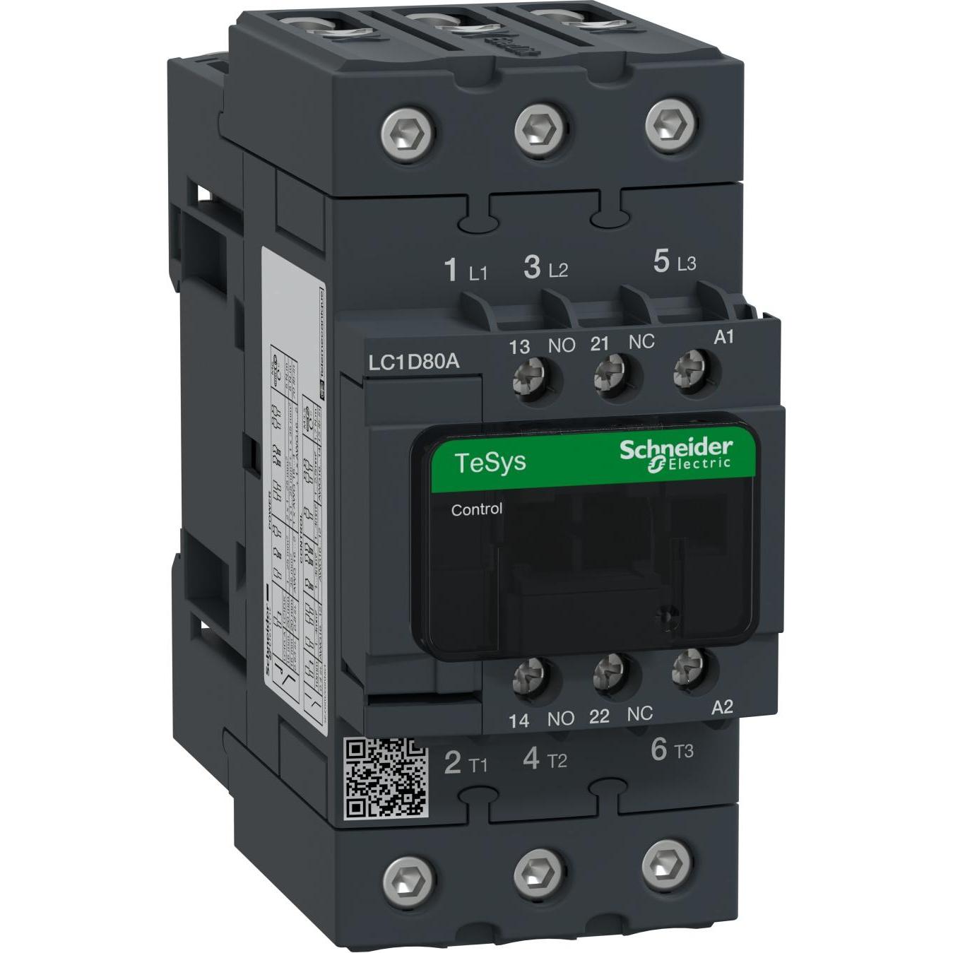 Schneider Electric LC1D80AR7 LC1D 3p +1S+1Ö 37 kW 80 A 400 V AC3 Spul Leistungsschütz, Relais