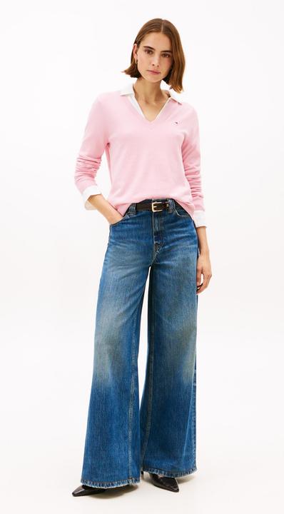 Image du produit Tommy Hilfiger Pull Fin GG à Col V Manches Longues (L)