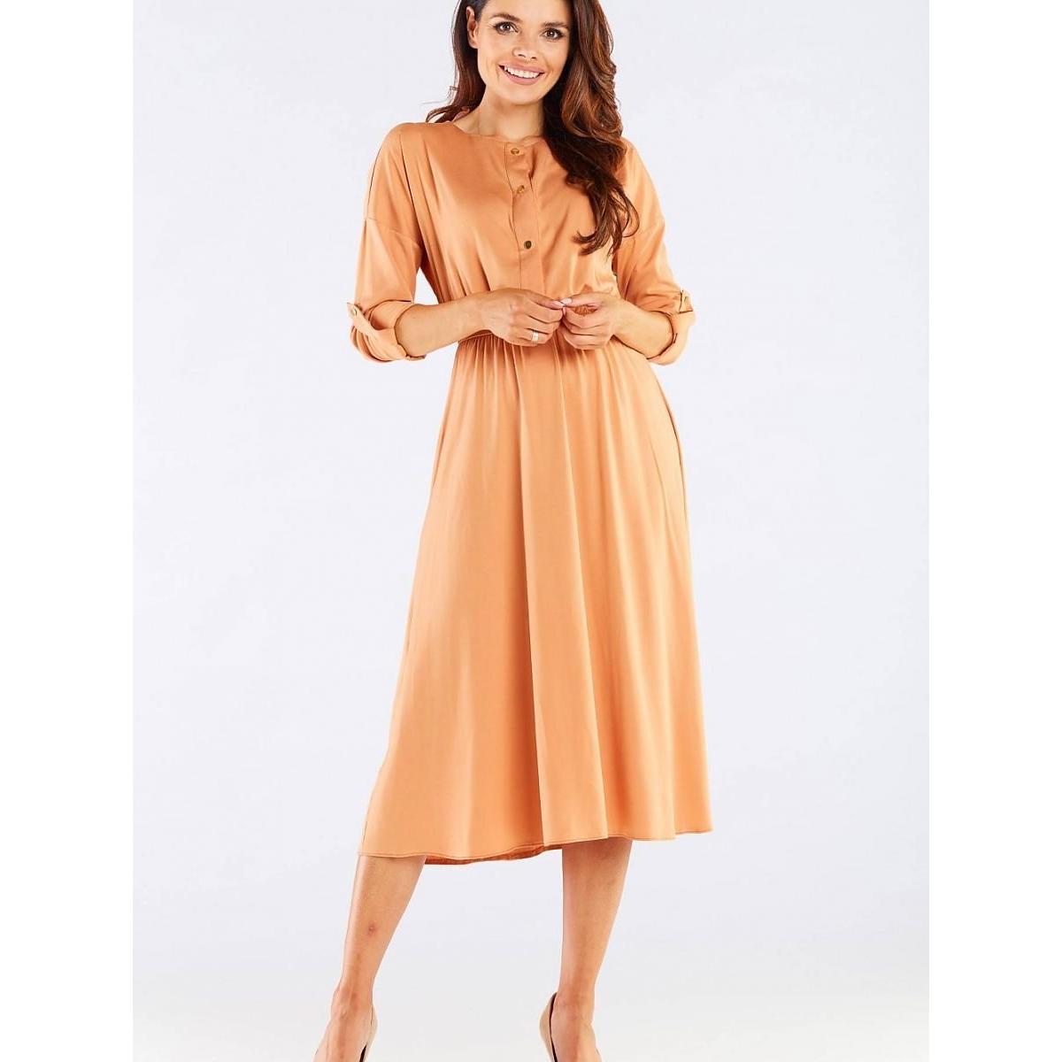Awama, Damen, Kleider, Alltagskleid, Beige, (S)